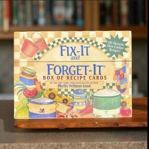 Fix-It and Forget-It Box of Recipe Cards Slow Cooker Retro Classic Gift